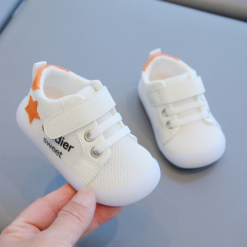 Pantofi pentru copii mici Unisex, PU respirabil, Velcro închidere, talpă joasă