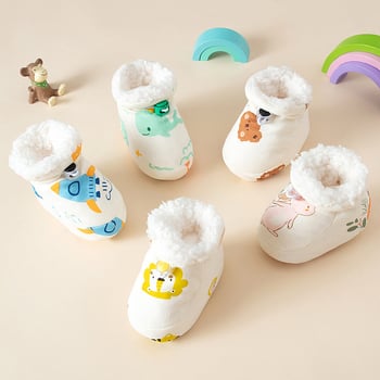 Pantofi bebeluși din bumbac, unisex, 6–12 luni, stil desen animat