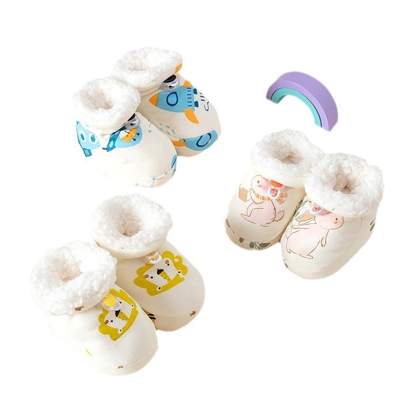 Pantofi bebeluși din bumbac, unisex, 6–12 luni, stil desen animat