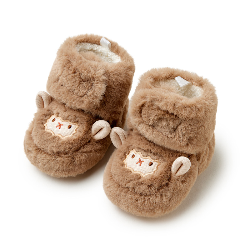 Dječje pamučne cipele za jesen/zimu, 6–12 mjeseci, unisex, fleec podstava, meka potplata