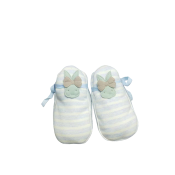 Pantofi de bebe cu talpă moale pentru 6–12 luni, partea superioară din bumbac, căptușeală din flanel, talpă anti-derapantă din pânză, pentru interior, design desen animat toamnă-iarna