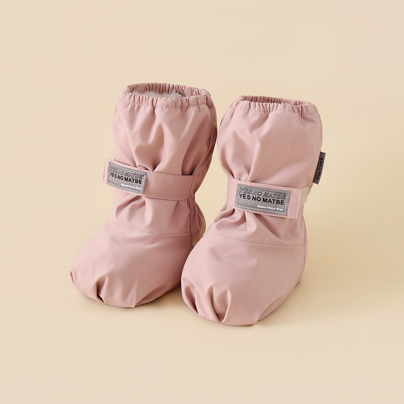 Dječje cipele za prve korake, unutarnja upotreba, 6–12 mjeseci, debele i tople, Velcro zatvarač, gornji dio Microfiber, umetak od umjetnog krzna, unutarnja velur, zima