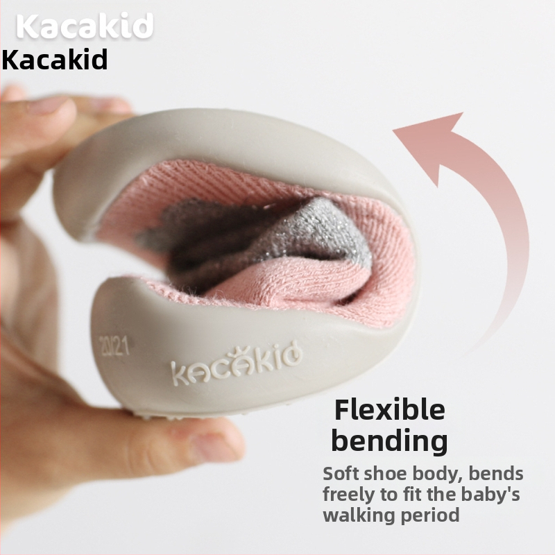 Libisemiskindlad talvised siseruumide kingad beebidele ja väikelastele – puuvillane materjal, triibuline ja karikatuur kujundus, 1–3 aastat