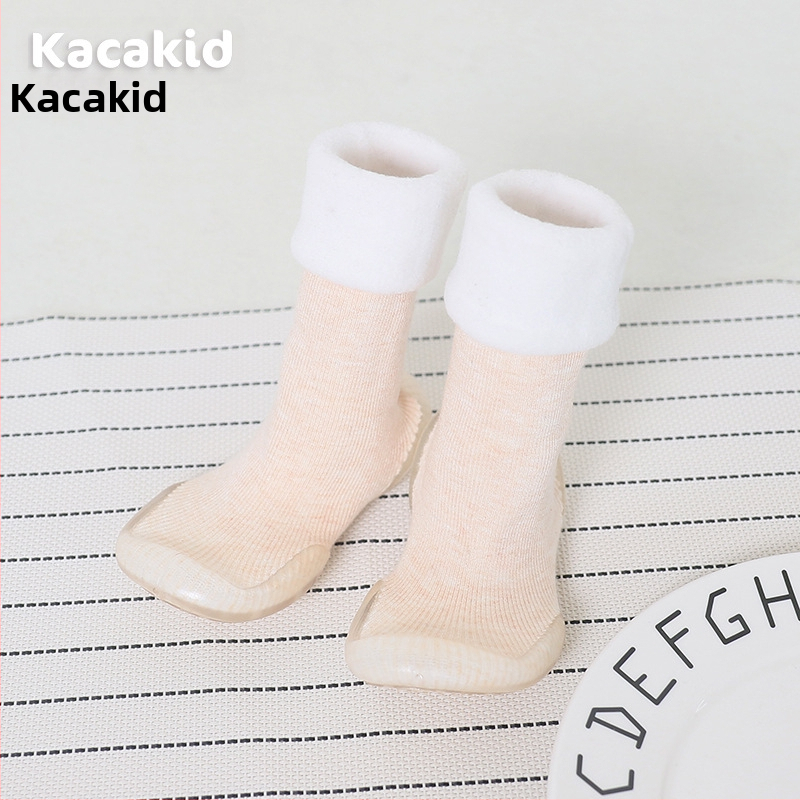 Libisemiskindlad talvised siseruumide kingad beebidele ja väikelastele – puuvillane materjal, triibuline ja karikatuur kujundus, 1–3 aastat