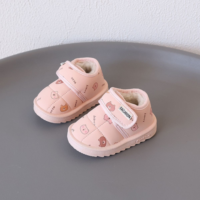 Unisex dječje snježne čizme s fleece podstavom, tople zimske cipele s mekom potplatom, vodootporne za bebe i malu djecu