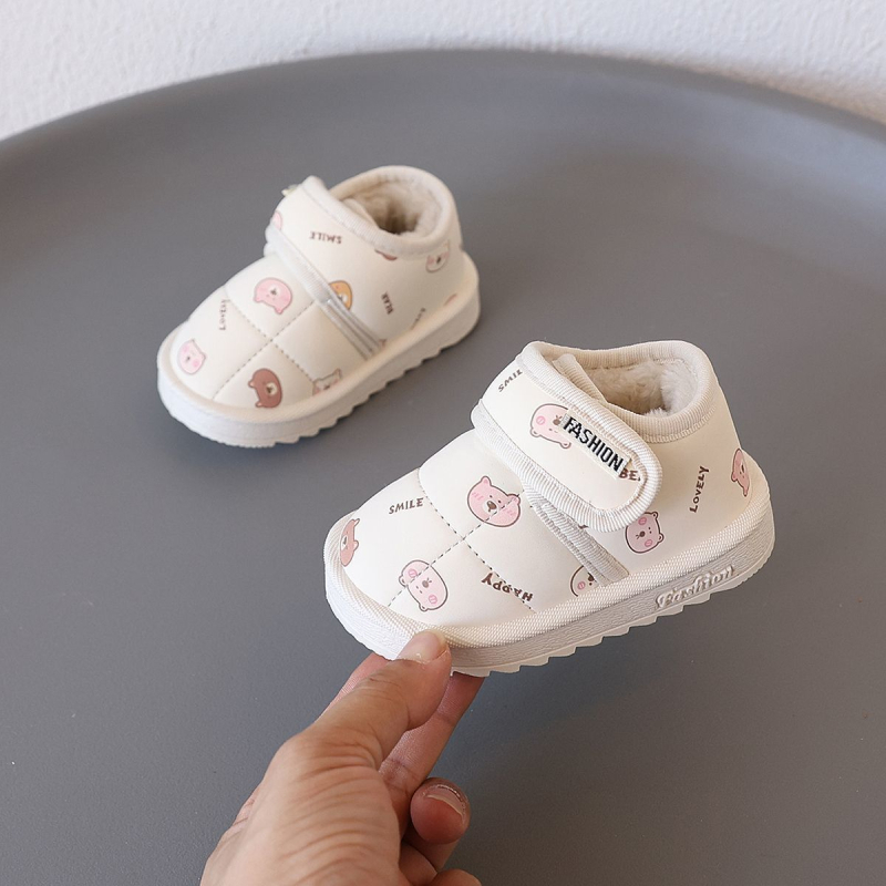 Unisex dječje snježne čizme s fleece podstavom, tople zimske cipele s mekom potplatom, vodootporne za bebe i malu djecu