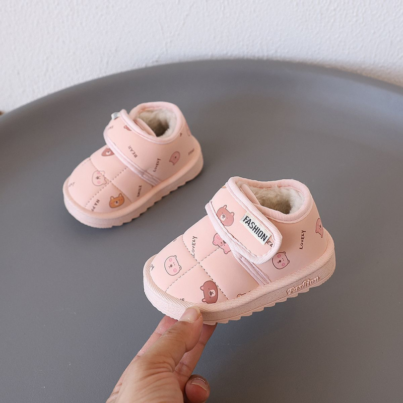 Unisex dječje snježne čizme s fleece podstavom, tople zimske cipele s mekom potplatom, vodootporne za bebe i malu djecu