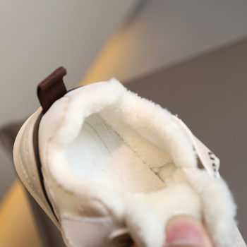 Cipelice za bebe za hodanje - Unisex, Zima 2024, protuklizna potplat, flis podstava, Velcro zatvaranje, gornji dio od sintetičke kože