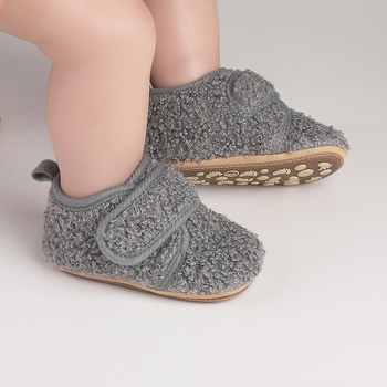 Jiahong Cipele za bebe 0–1 godine, sinteticka koža, protuklizna podstava, tople, niski gornji dio, Velcro zatvarač