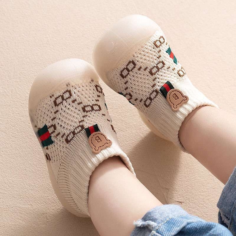 Svjetleće cipele za bebe, unisex, prozračan pamučni gornji dio, karikatura uzorak, meka potplat, za dob 12–36 mjeseci