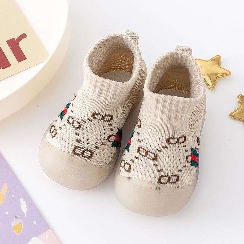 Svjetleće cipele za bebe, unisex, prozračan pamučni gornji dio, karikatura uzorak, meka potplat, za dob 12–36 mjeseci