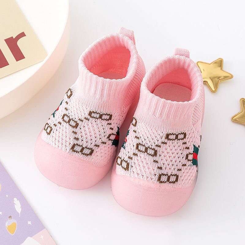 Svjetleće cipele za bebe, unisex, prozračan pamučni gornji dio, karikatura uzorak, meka potplat, za dob 12–36 mjeseci
