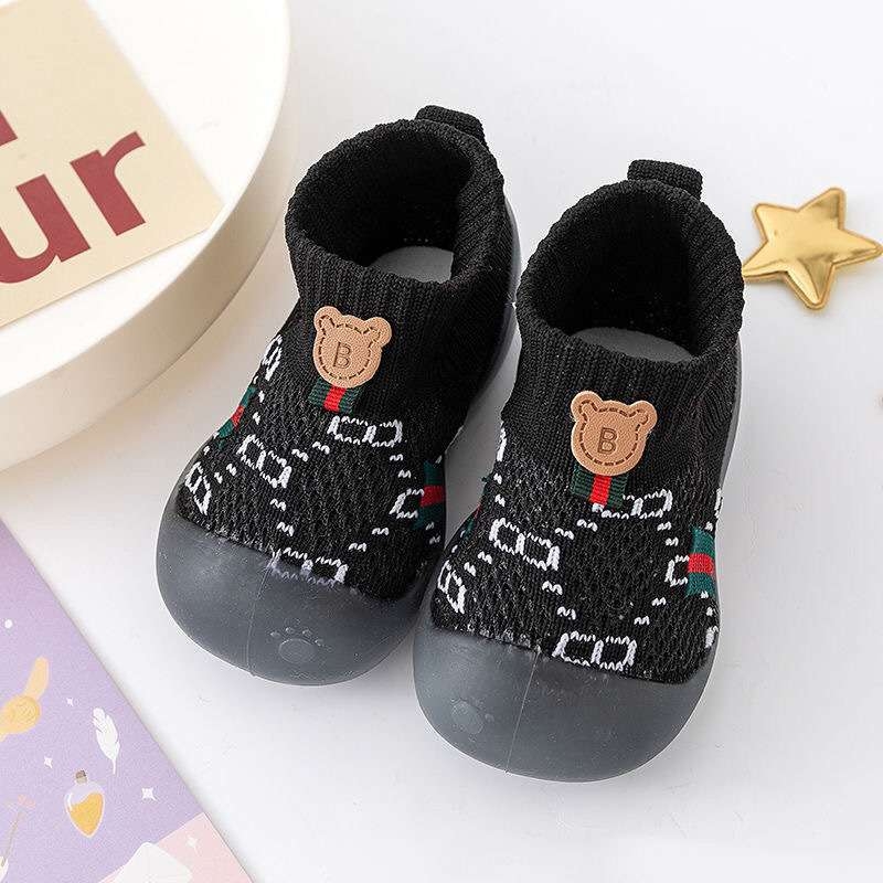 Svjetleće cipele za bebe, unisex, prozračan pamučni gornji dio, karikatura uzorak, meka potplat, za dob 12–36 mjeseci