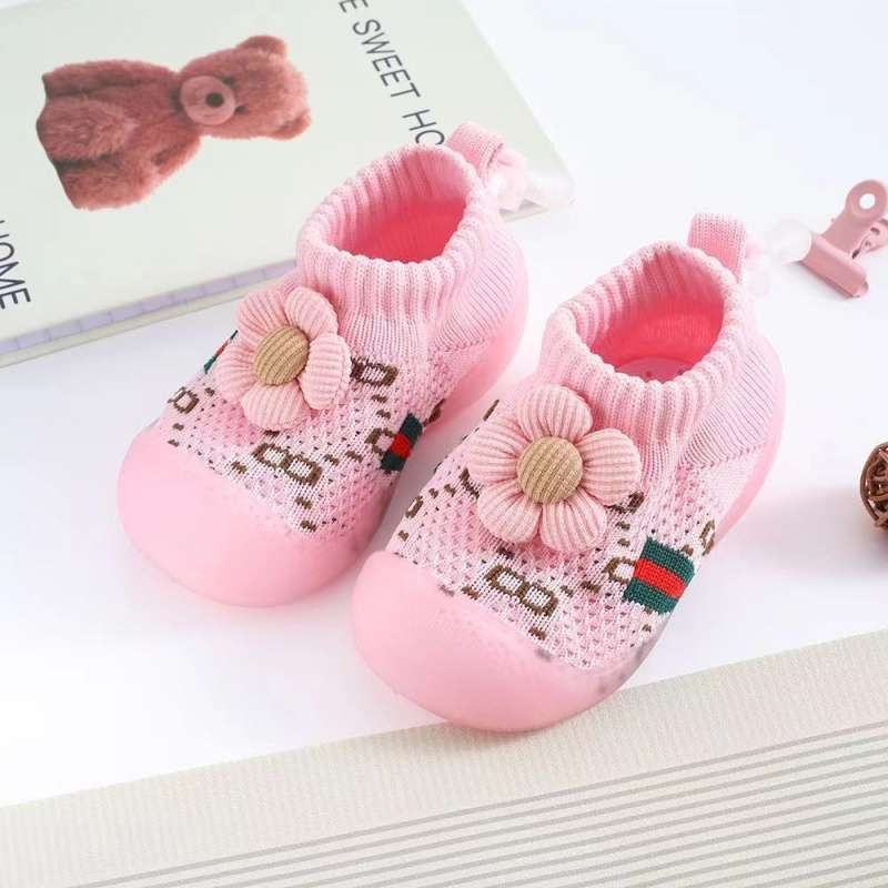 Svjetleće cipele za bebe, unisex, prozračan pamučni gornji dio, karikatura uzorak, meka potplat, za dob 12–36 mjeseci