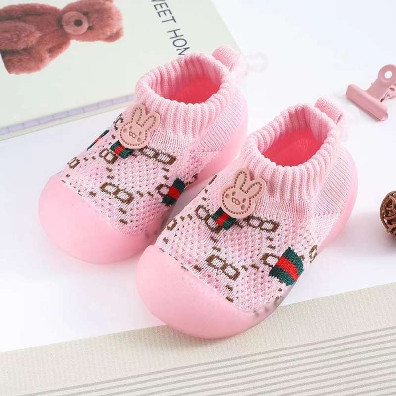 Svjetleće cipele za bebe, unisex, prozračan pamučni gornji dio, karikatura uzorak, meka potplat, za dob 12–36 mjeseci