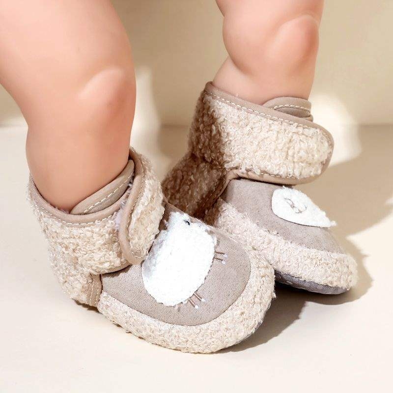 Cipele za bebe od pamuka s fleksi podstavom, zimske čizme za sve sezone za učenje hodanja, unisex, za dob 0–12 mjeseci, veličine 3–6–12 mjeseci, sigurno pristajanje