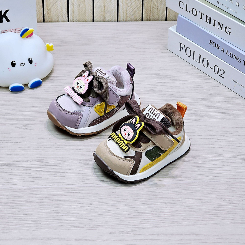 Unisex dječje tenisice za hodanje s podstavom od pamuka i kože mikrovlakana, prugasti uzorak, niski kroj, Velcro kopča, protuklizne, tople i izdržljive, 12–48 mjeseci