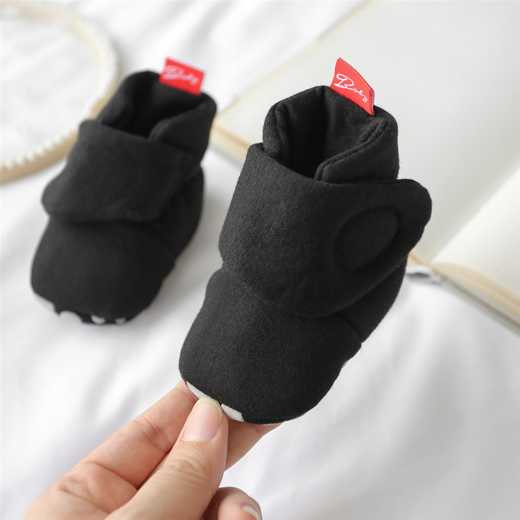 Cipele za djecu 12–36 mjeseci, gornji dio od pamuka, visoke, s Velcro zatvaračem, tople
