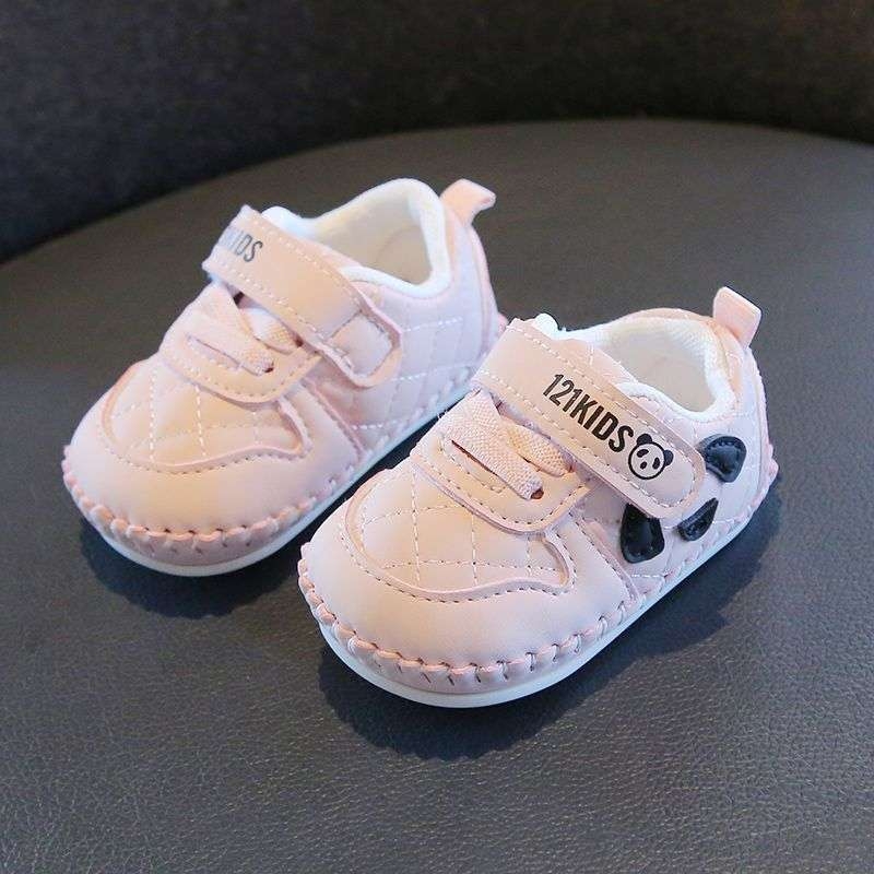 Zimske cipele za bebe s mekom potplatom, pliš unutrašnjost, protuklizno Velcro zatvaranje, za djecu 12-36 mjeseci