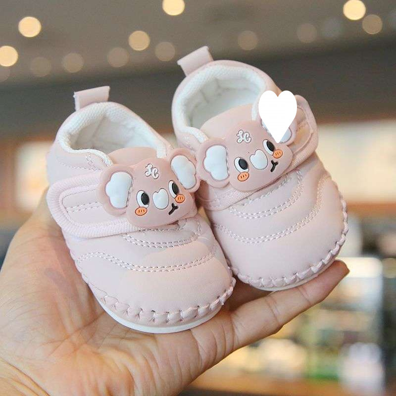 Zimske cipele za bebe s mekom potplatom, pliš unutrašnjost, protuklizno Velcro zatvaranje, za djecu 12-36 mjeseci