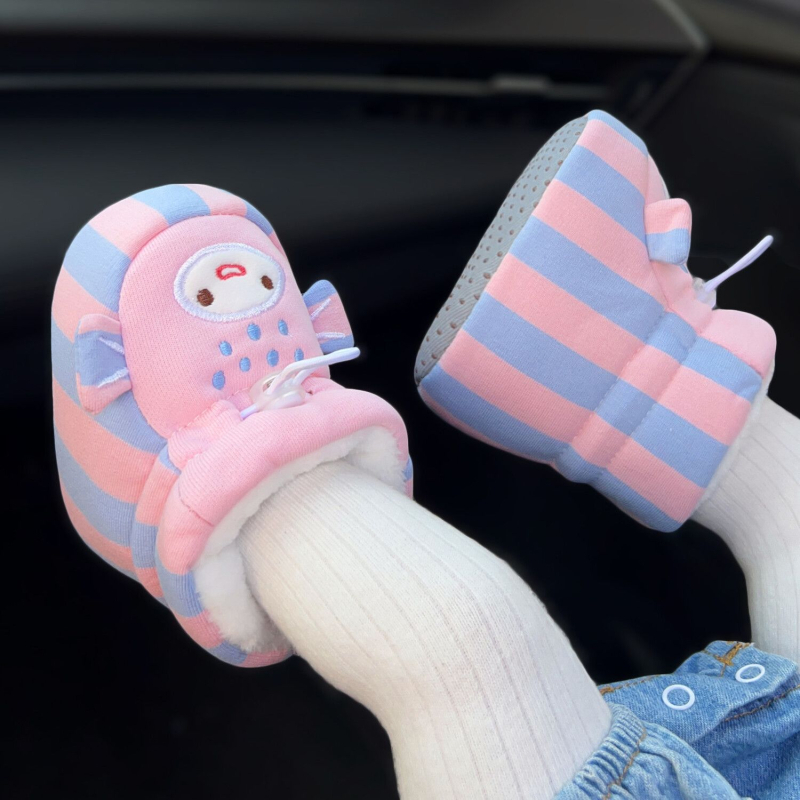 Dječje cipele za jesen-zimu, unisex, za dob 0–6–12 mjeseci, s fleece podstavom, debelim potplatom, cipele za učenje hodanja s protukliznom i toplom.