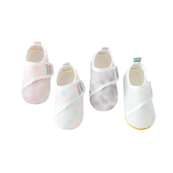 Pantofi de interior pentru copii mici, partea superioară din space cotton, închidere Velcro, talpă antiderapantă, talie joasă, pentru 12–36 luni, vară/primăvară/toamnă.