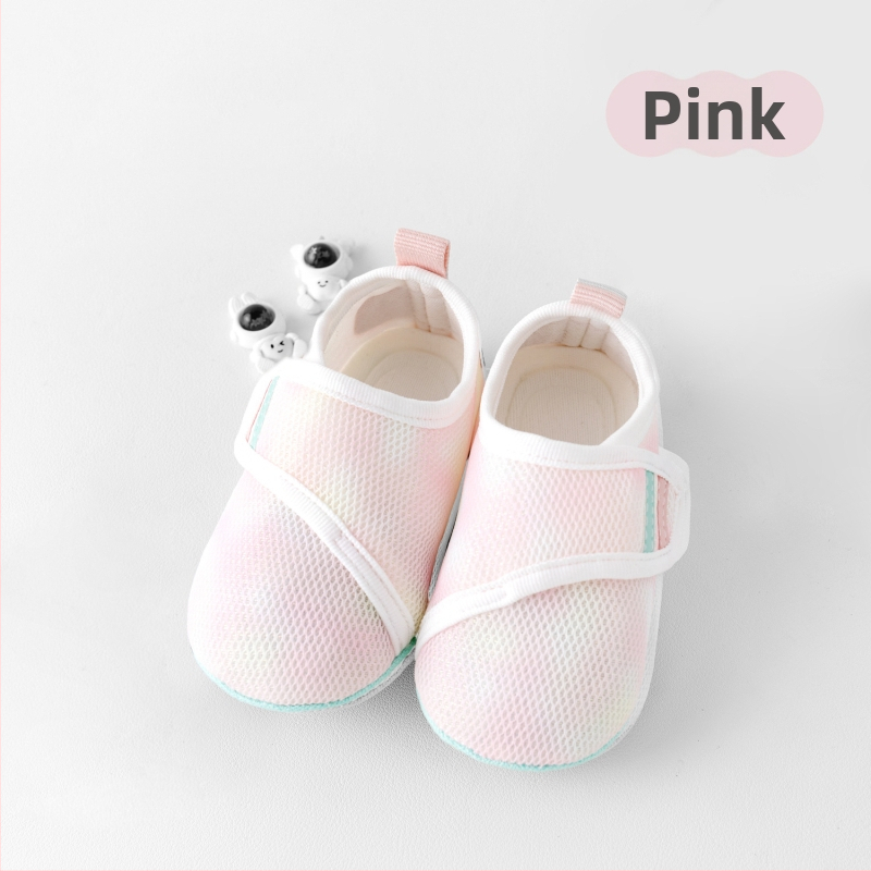 Pantofi de interior pentru copii mici, partea superioară din space cotton, închidere Velcro, talpă antiderapantă, talie joasă, pentru 12–36 luni, vară/primăvară/toamnă.