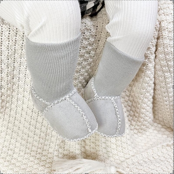 Jesensko-zimske cipele za bebe i malu djecu, protuklizne, debela vunena podstava, čarapa-cipele s mekanom potplatom, unisex