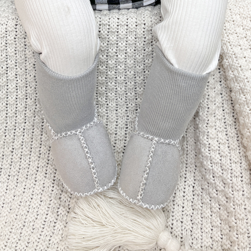 Jesensko-zimske cipele za bebe i malu djecu, protuklizne, debela vunena podstava, čarapa-cipele s mekanom potplatom, unisex