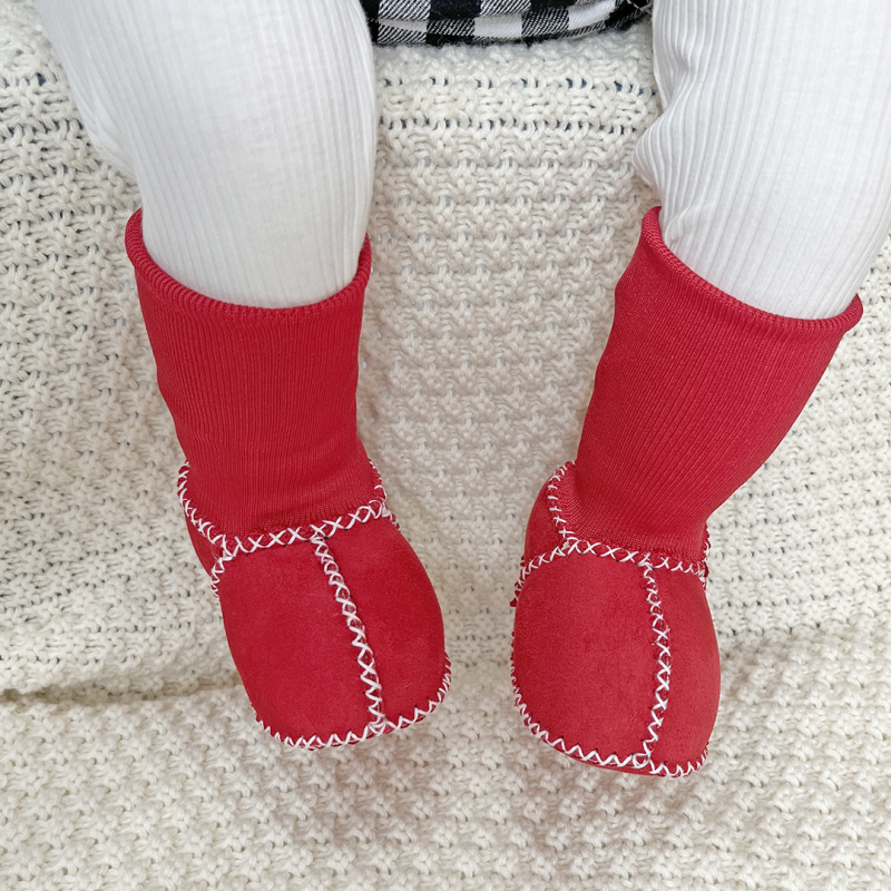 Jesensko-zimske cipele za bebe i malu djecu, protuklizne, debela vunena podstava, čarapa-cipele s mekanom potplatom, unisex