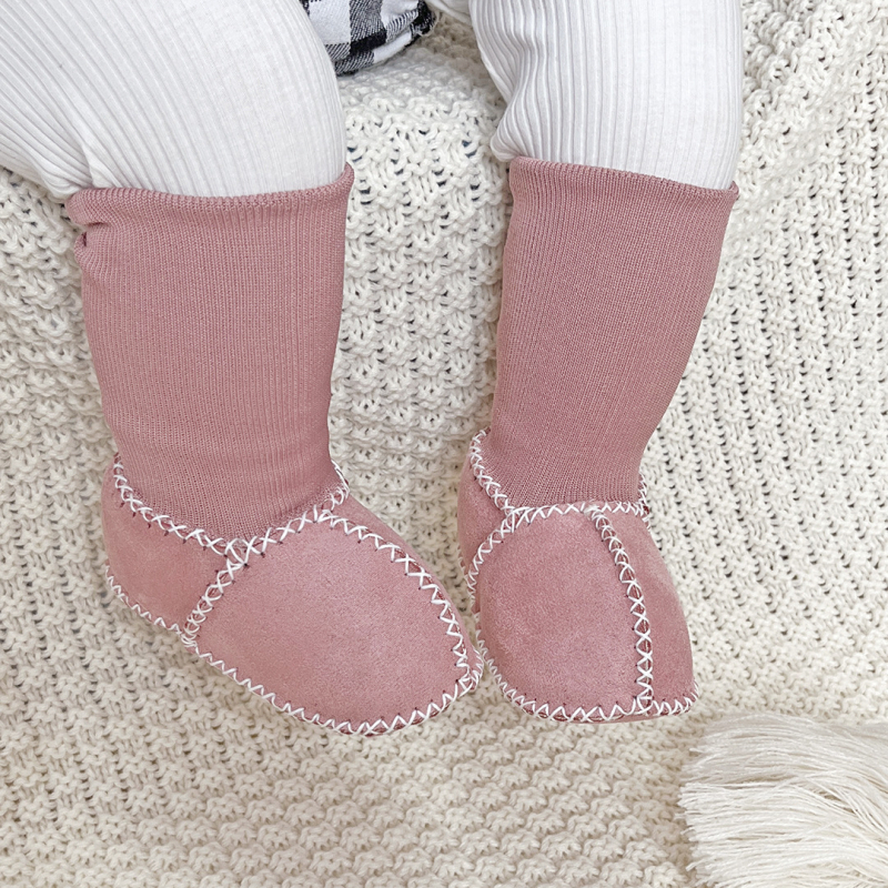Jesensko-zimske cipele za bebe i malu djecu, protuklizne, debela vunena podstava, čarapa-cipele s mekanom potplatom, unisex