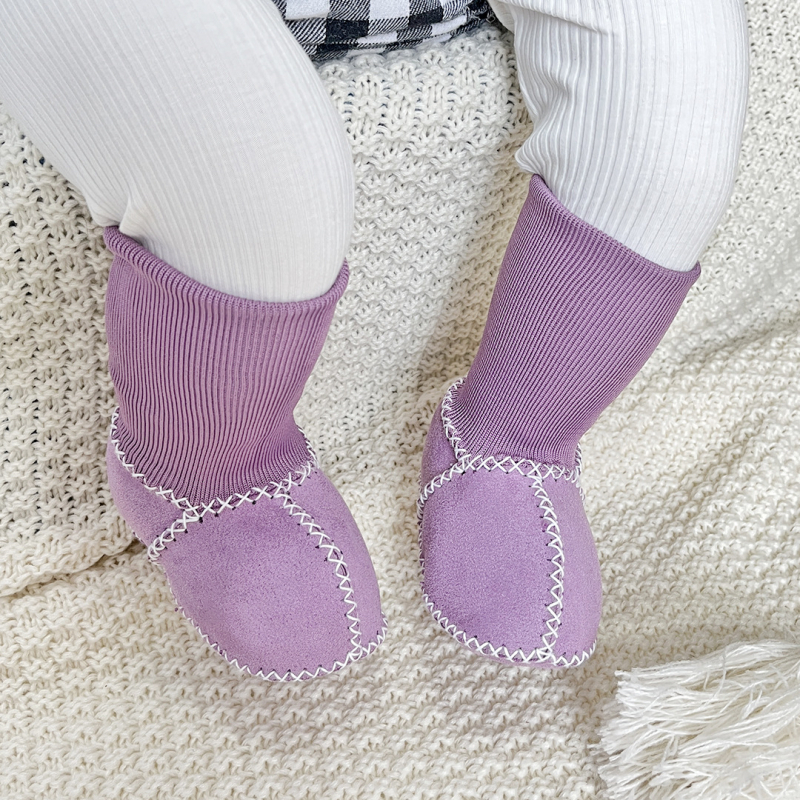 Jesensko-zimske cipele za bebe i malu djecu, protuklizne, debela vunena podstava, čarapa-cipele s mekanom potplatom, unisex