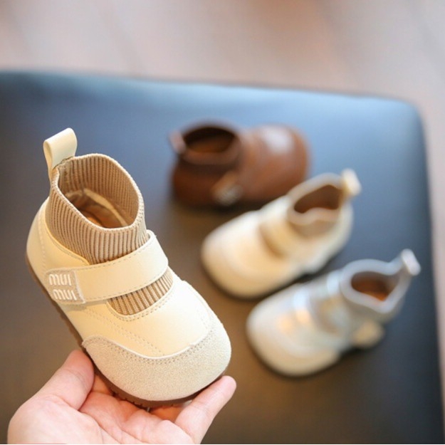 Pantofi prințesă pentru fetițe - piele PU, talpă moale, antiderapante, Velcro, toamnă-iarnă