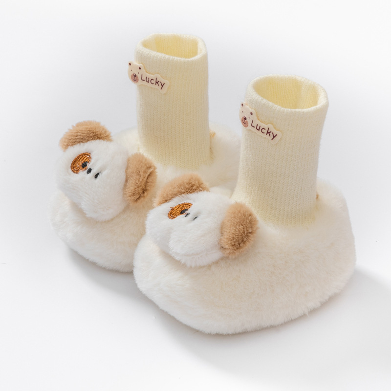 Dječje čarapobosice s filcom, crtani stil, unisex, 6–12 mjeseci