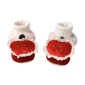 Baba Pamut Téli Beltéri Cipő Velúr Bélés (Uniszex, Vastagított, Csúszásmentes, PVC Talp)