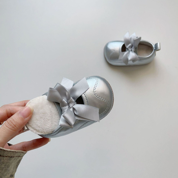 Gyerekcipő lányoknak, koreai stílus, Velcro-zárás, PU felsőrész, téli szezon