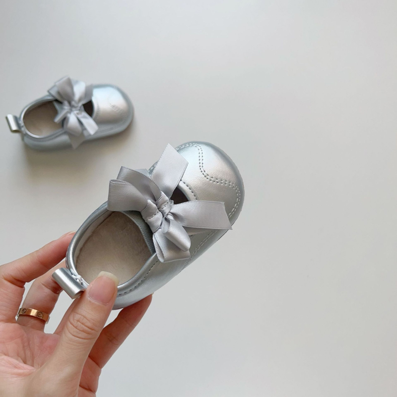 Gyerekcipő lányoknak, koreai stílus, Velcro-zárás, PU felsőrész, téli szezon