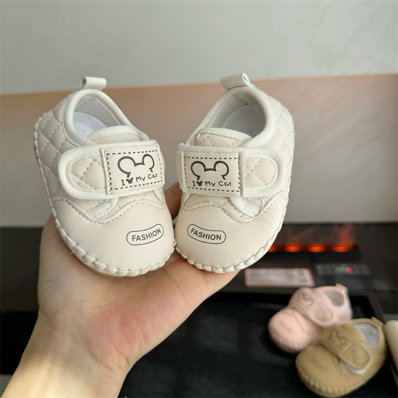 Baba és totyogó cipők csúszásmentes puha talppal, felsőrész műbőr, tépőzáras zárás, 12-48 hónap korosztály, tavasz-ősz, lélegző mindennapi cipők