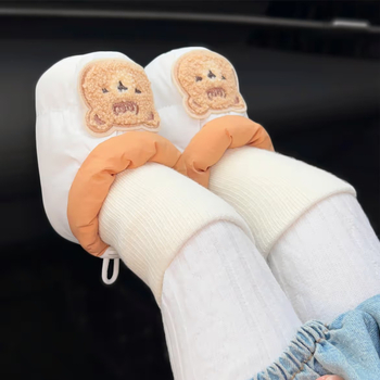 Kisgyermek cipő 6–12 hónaposoknak: puha talp, fleece bélés, vízálló pamut, csúszásmentes talp, meleg téli viselet