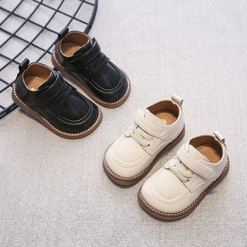 Kožne cipele za bebe i malu djecu – mekani potplat, proljeće i jesen, Velcro zatvarač, 12–36 mjeseci, korejski stil