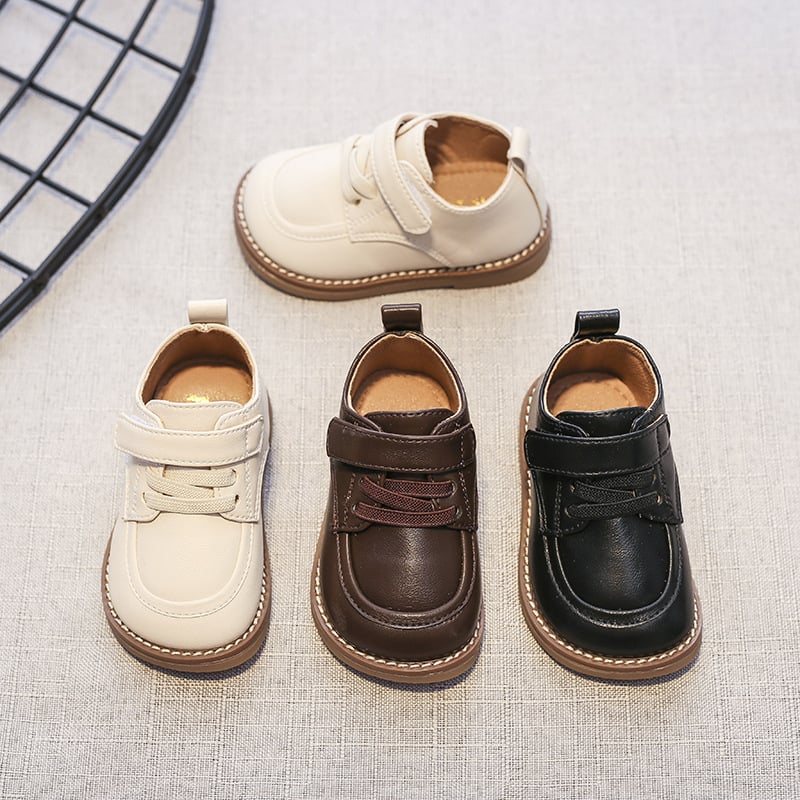 Kožne cipele za bebe i malu djecu – mekani potplat, proljeće i jesen, Velcro zatvarač, 12–36 mjeseci, korejski stil