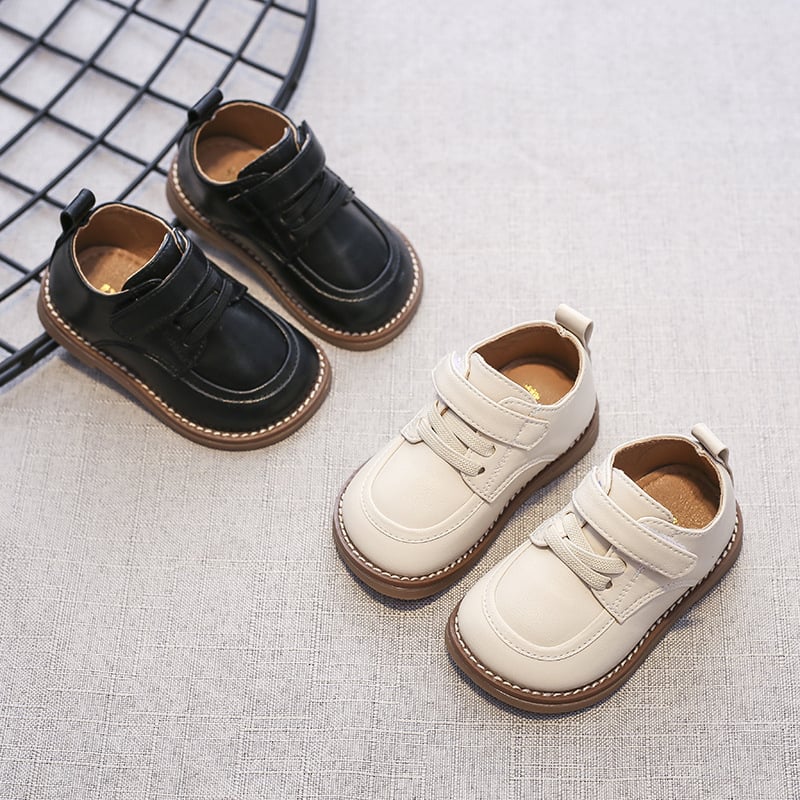 Kožne cipele za bebe i malu djecu – mekani potplat, proljeće i jesen, Velcro zatvarač, 12–36 mjeseci, korejski stil
