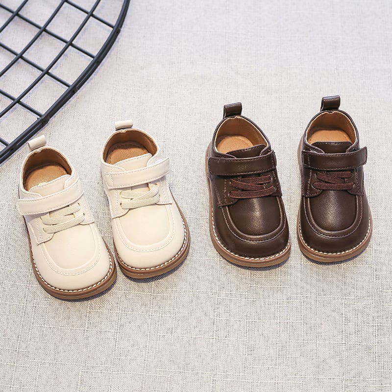 Kožne cipele za bebe i malu djecu – mekani potplat, proljeće i jesen, Velcro zatvarač, 12–36 mjeseci, korejski stil