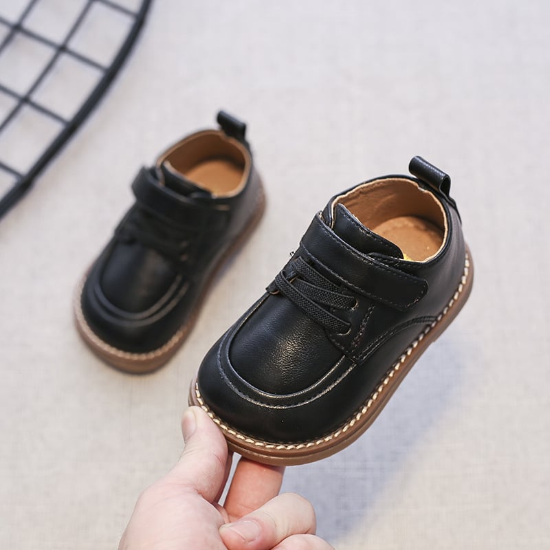Kožne cipele za bebe i malu djecu – mekani potplat, proljeće i jesen, Velcro zatvarač, 12–36 mjeseci, korejski stil