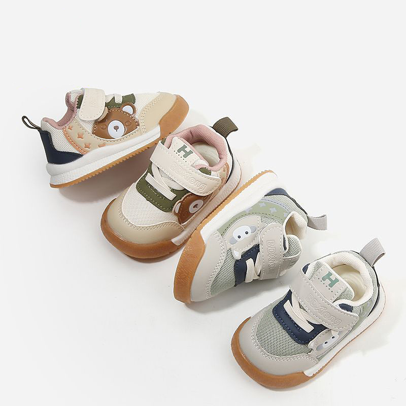 2024. godišnje cipele za hodanje za bebe 12–36 mjeseci, unisex, prozračni mrežasti gornji dio, Velcro kopča, protuklizna potplat, model 2868