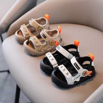 Sandale za bebe dječake za hodanje, 2026 novi model, mek pod, prozračnost, Velcro zatvarač, casual plažne sandale