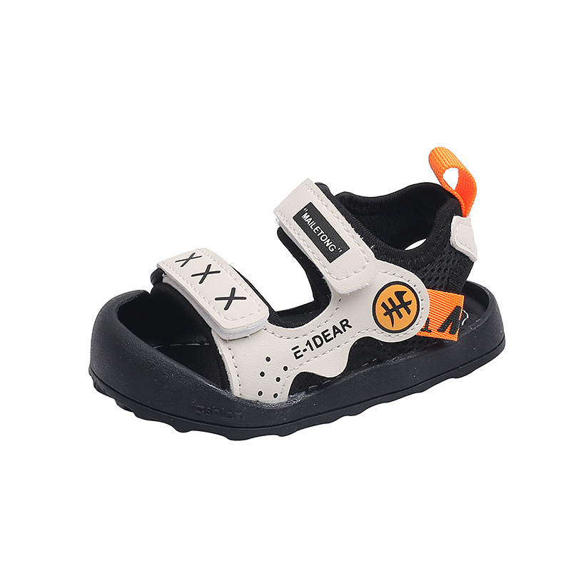 Sandale za bebe dječake za hodanje, 2026 novi model, mek pod, prozračnost, Velcro zatvarač, casual plažne sandale