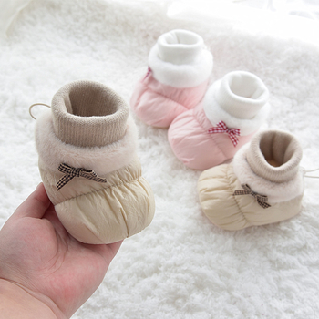 Zimske cipele za bebe s flis podstavom, tople unisex cipele za djecu 12–48 mjeseci, stil princeza, gornji materijal: down cloth