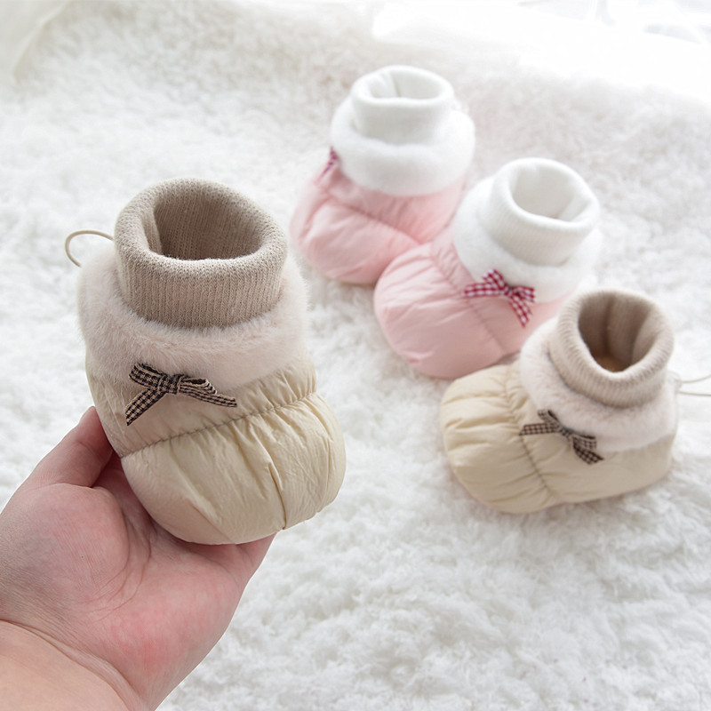 Zimske cipele za bebe s flis podstavom, tople unisex cipele za djecu 12–48 mjeseci, stil princeza, gornji materijal: down cloth