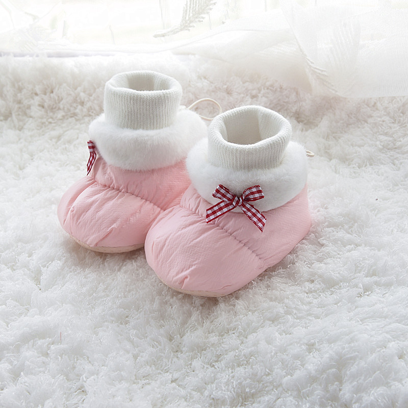Zimske cipele za bebe s flis podstavom, tople unisex cipele za djecu 12–48 mjeseci, stil princeza, gornji materijal: down cloth